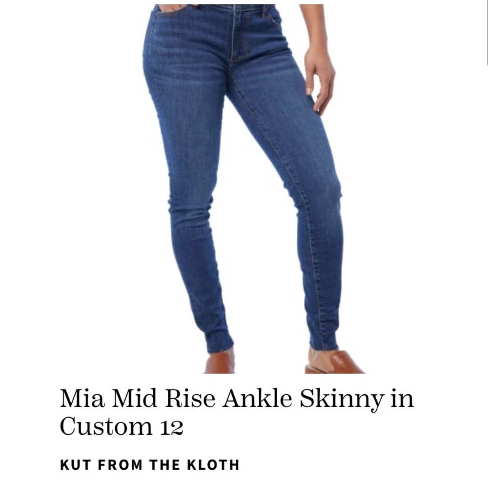 Mia, mid rise, skinny, ankle, in custom jean Kut from the Kloth